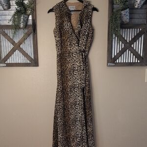Ultra Dress Vintage Leopard Print True WrapMaxi Dress